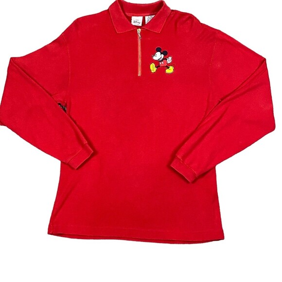 Walt Disney World Mickey Sweater Adult Small Red Sweatshirt - Picture 5 of 15